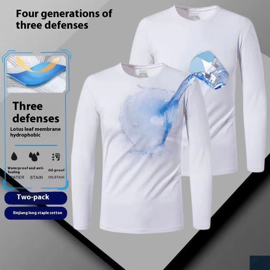 Camiseta Básica Antitinción de Algodón Xinjiang para Hombre