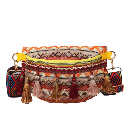 Bolsa Mensajera Étnica Multiusos para Mujer - Bandolera y Cintura - Image 7