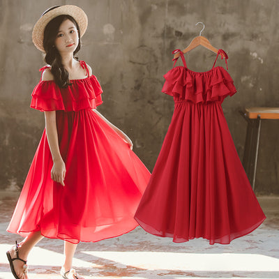 Vestido Infantil con Tirantes y Falda Voluminosa - Image 11
