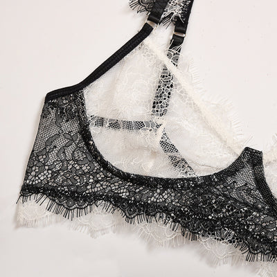 Conjunto de Lencería Transparente con Encaje y Malla - Sujetador Tentador - Image 6