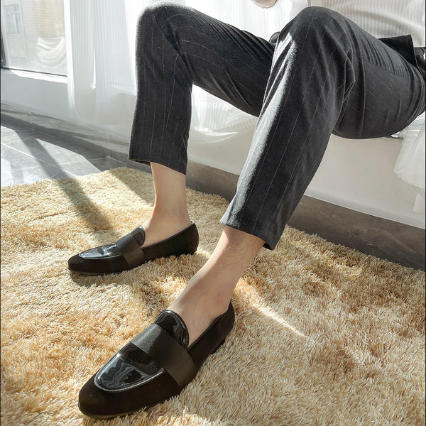 Mocasines de Cuero Charol Coreanos - Zapatos Ejecutivos Elegantes