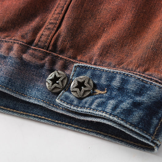 Chaqueta Denim Vintage Americana Oversize Lavado Relajado - Image 3