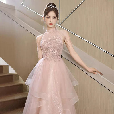 Vestido de Noche Elegante Rosa para Mujer - Image 3
