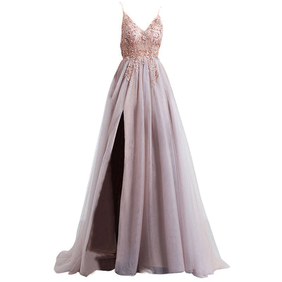 Vestido de Noche Elegante con Abertura Lateral y Escote Drapeado - Image 13