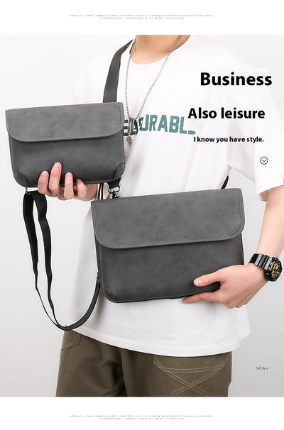Bolsa Crossbody Retro Matizada con Contraste de Colores para Hombre - Image 19
