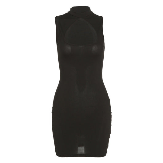 Vestido Sexy Ajustado sin Mangas con Cuello Redondo y Aberturas - Image 10