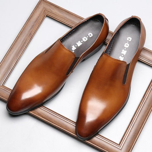 Zapatos de Cuero Formal para Hombre con Punta Afilada y Pedal - Image 8