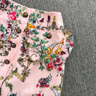 Conjunto de Blusa con Volantes y Falda Talle Alto - Image 12