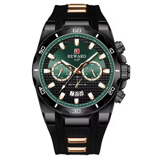 Reloj para Hombre REWARD Negro y Dorado con Diseño Moderno y Calendario - Image 7