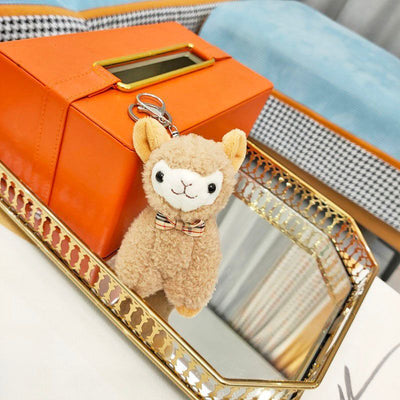 Llavero Peluche Alpaca Simulado - Adorable Caballo de Barro Miniatura - Image 4