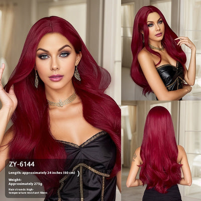 Peluca Larga Efecto Cabello Natural 60cm - Línea de Cabello Realista para Presentadoras - Image 4