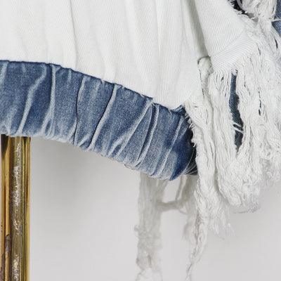 Chaqueta Denim Suelta con Detalles de Pespunte y Borlas - Image 7