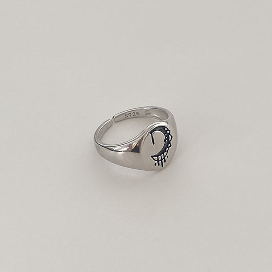 Anillo de Plata Esterlina con Elemento Tallado - Image 2