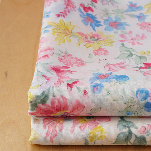 Tela de Algodón Estampada Orquídea 60 Hilos Artesanal DIY Suave