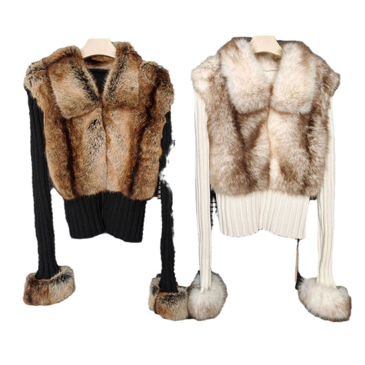 Suéter Slim Fit Ecológico con Patchwork de Lana y Detalles de Piel - Colección Invierno - Image 5