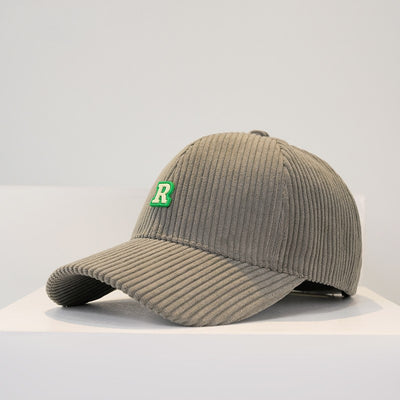 Gorra de Béisbol Corduroy con Letra R para Mujer - Image 8