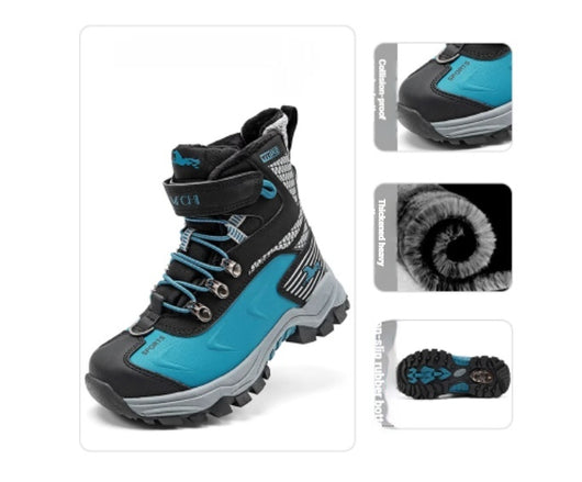 Botas de Nieve para Niños con Forro de Cuero y Piel Térmica - Image 5