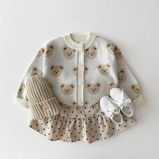 Suéter Abrigo Infantil Osito Adorable Cuello Redondo - Image 13
