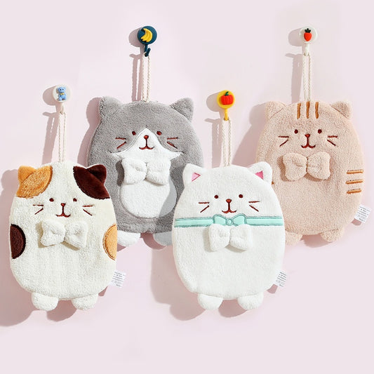 Toalla de Mano Gatito Adorable Absorbente sin Pelusas
