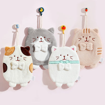 Toalla de Mano Gatito Adorable Absorbente sin Pelusas