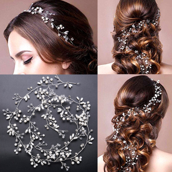 Diadema de Cristal y Perlas para Vestido de Novia