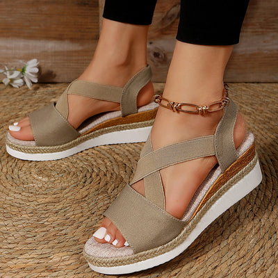 Sandalias Cuña Gladiadora Plataforma Mujer Cómodo Verano - Image 11
