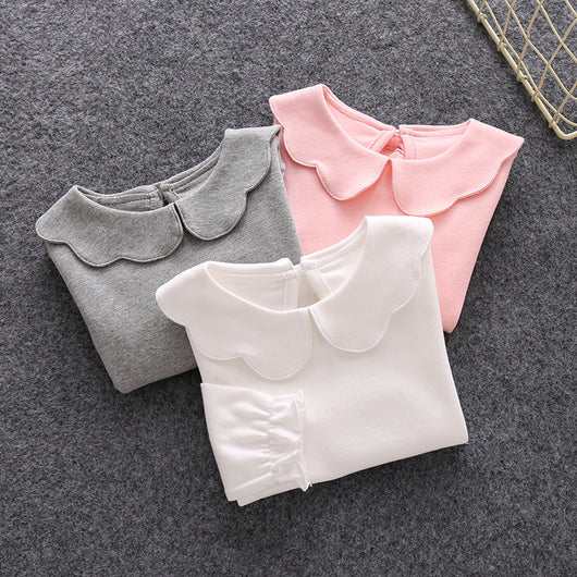 Blusa Manga Larga con Cuello Tipo Muñeca