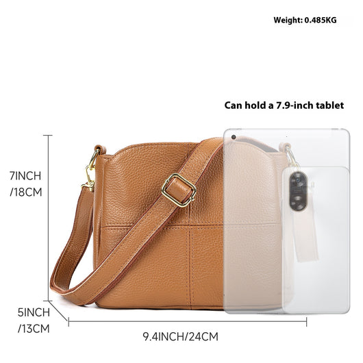 Bolso de Cuero Genuino para Mujer - Cartera Casual Tipo Mensajero - Image 4