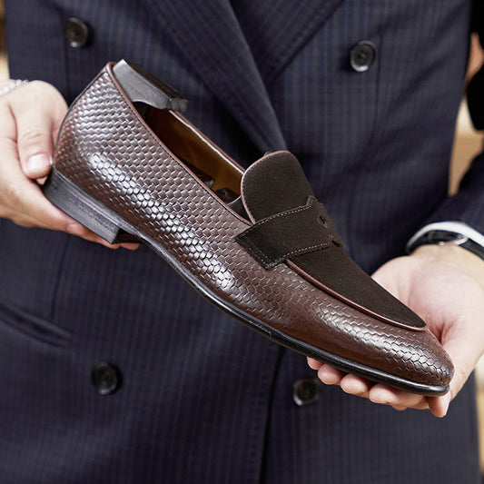 Zapatos de Cuero Ejecutivos Bajos Transpirables para Hombre