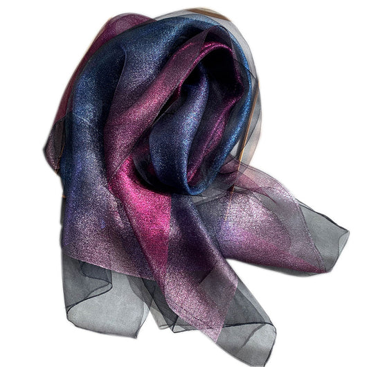 Pañuelo de Seda Degradado Versátil para Mujer - Image 23
