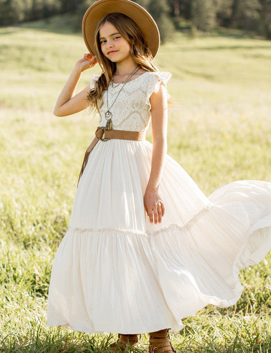 Vestido de Encaje Elegante para Niñas - Diseño Formal para Bodas y Eventos - Image 10