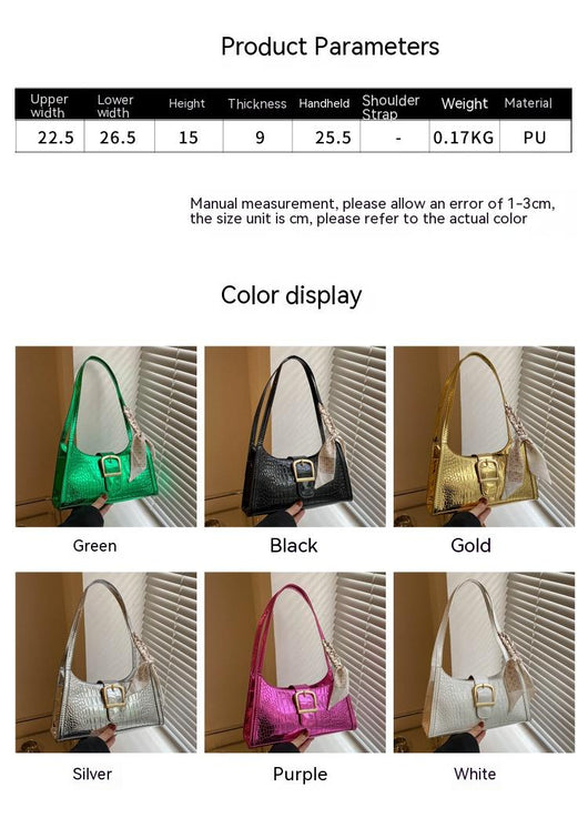 Bolso de Hombro Retro Casual con Asa Axilar - Image 15