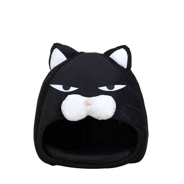 Cama Térmica Acogedora para Gatos y Perros con Diseño Cartoon