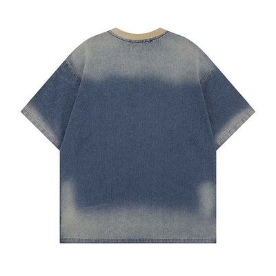 Camiseta Vaquera Vintage Estilo Cowboy con Textura Flocking - Image 5