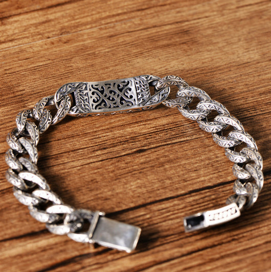 Anillo de Plata Esterlina Dragón Hip Hop Dominante - Línea Retro