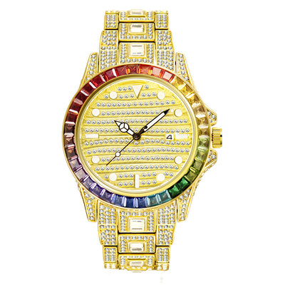 Reloj Inteligente para Hombre Arcoíris Degradado con Diamantes Resistente al Agua - Image 13
