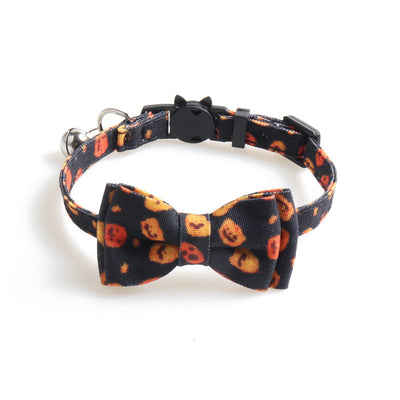 Juego de Collar y Babero para Gato Halloween con Diseño de Calabaza - Image 7