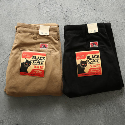 Pantalones Casuales Rectos de Algodón Twill Retro para Hombre - Image 4