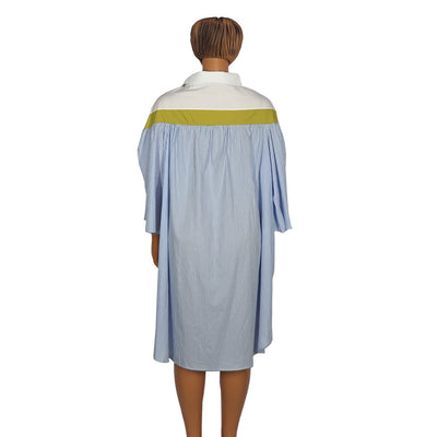 Vestido Camisero Suelto a Rayas para Mujer - Image 14