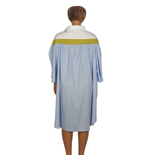 Vestido Camisero Suelto a Rayas para Mujer - Image 14