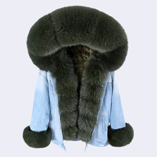 Chaqueta Denim con Forro Desmontable de Conejo - Image 6