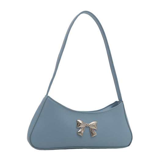 Bolsa de Hombro Minimalista Texturizada con Detalle de Moño Elegante - Image 10