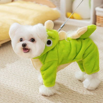 Disfraz de Dinosaurio para Perros Pequeños - Abrigo Polar Invierno con 4 Patas - Image 9