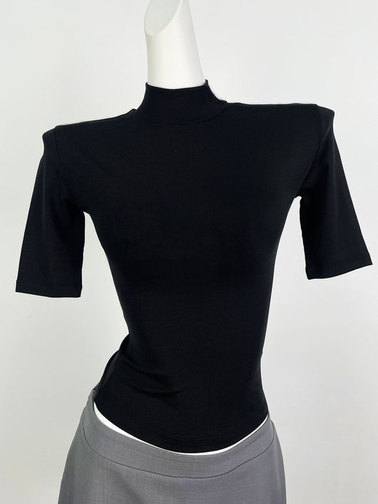 Polera Cuello Alto Retro Tencel Lycra Manga Media - Suave y Versátil - Image 15