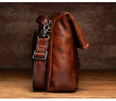 Bolso de Hombro Vintage en Cuero Curtido Vegetal Pulido - Image 18