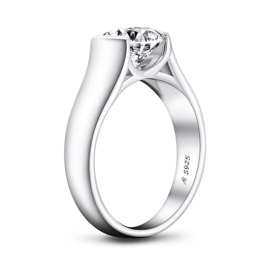 Anillo de Plata 925 con Diamante SONA de 2 Quilates para Mujer - Image 10
