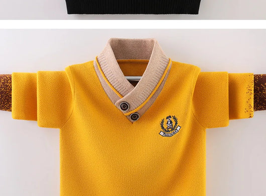 Suéter Pullover Infantil de Algodón con Cuello Tipo Fold - Image 10