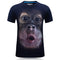 Camiseta Estampada Gorila para Hombre - Manga Corta Primavera Verano