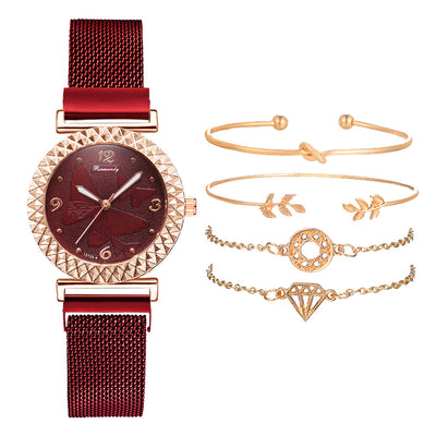Conjunto de Reloj y Pulsera Mariposa 3D - Image 4