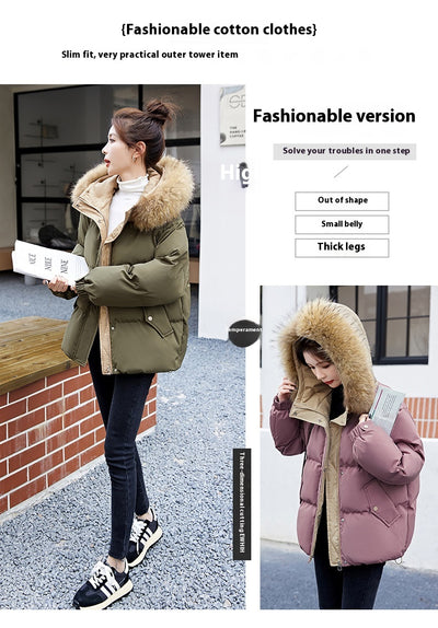Abrigo de Plumón de Pato Blanco Suelto Estilo Coreano para Mujer - Image 21